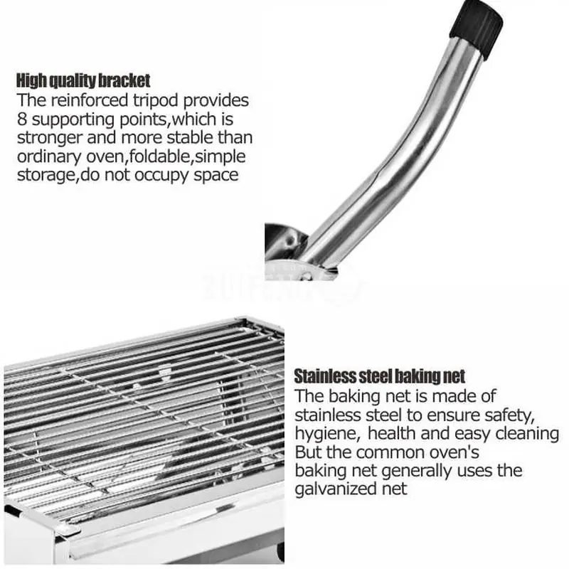 Stainless-steel-Trolley Smoker Barbecue BBQ Grill-4.webp